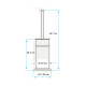 CEPILLO PARA INODORO ACERO INOX METAL BRILLO 000