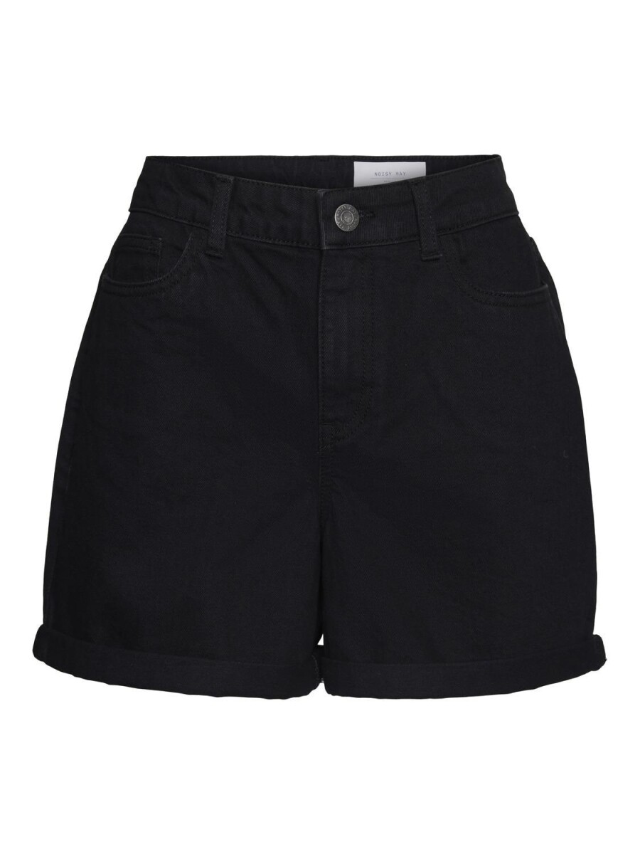 Short Smiley Relaxed - Black Denim 