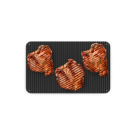 Plancha Lisa y Ranurada de Aluminio Antiadherente GN 1/1 Plancha Lisa y Ranurada de Aluminio Antiadherente GN 1/1