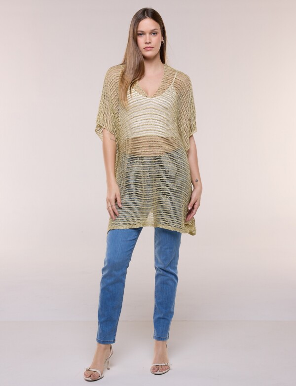 Poncho Calado Lurex DORADO