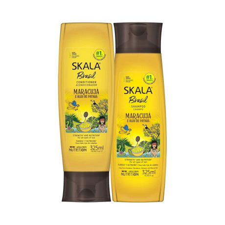 Kit Skala Shampoo 325ml + Acondicionador 325ml Maracuya y Oleo de Pataua Kit Skala Shampoo 325ml + Acondicionador 325ml Maracuya y Oleo de Pataua