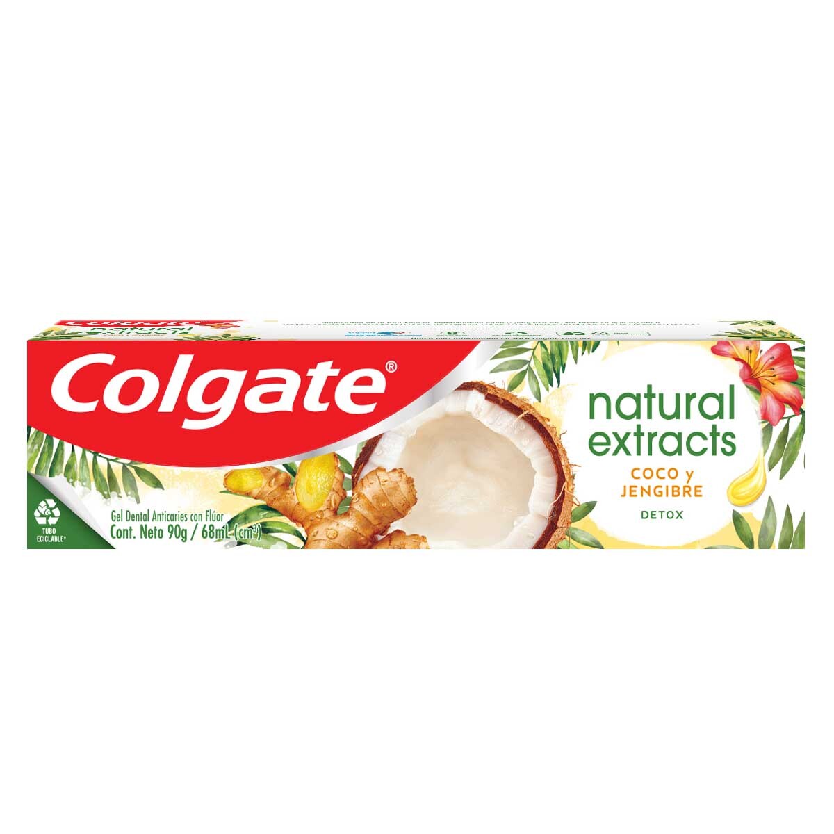 Pasta Dental Colgate Natural Extracts Coco y Jengibre 90 GR 