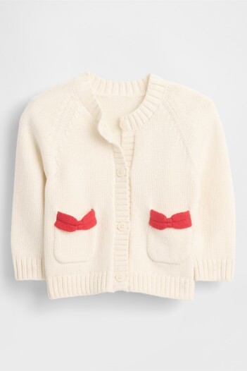 Saco Bow Bebé Ivory Frost