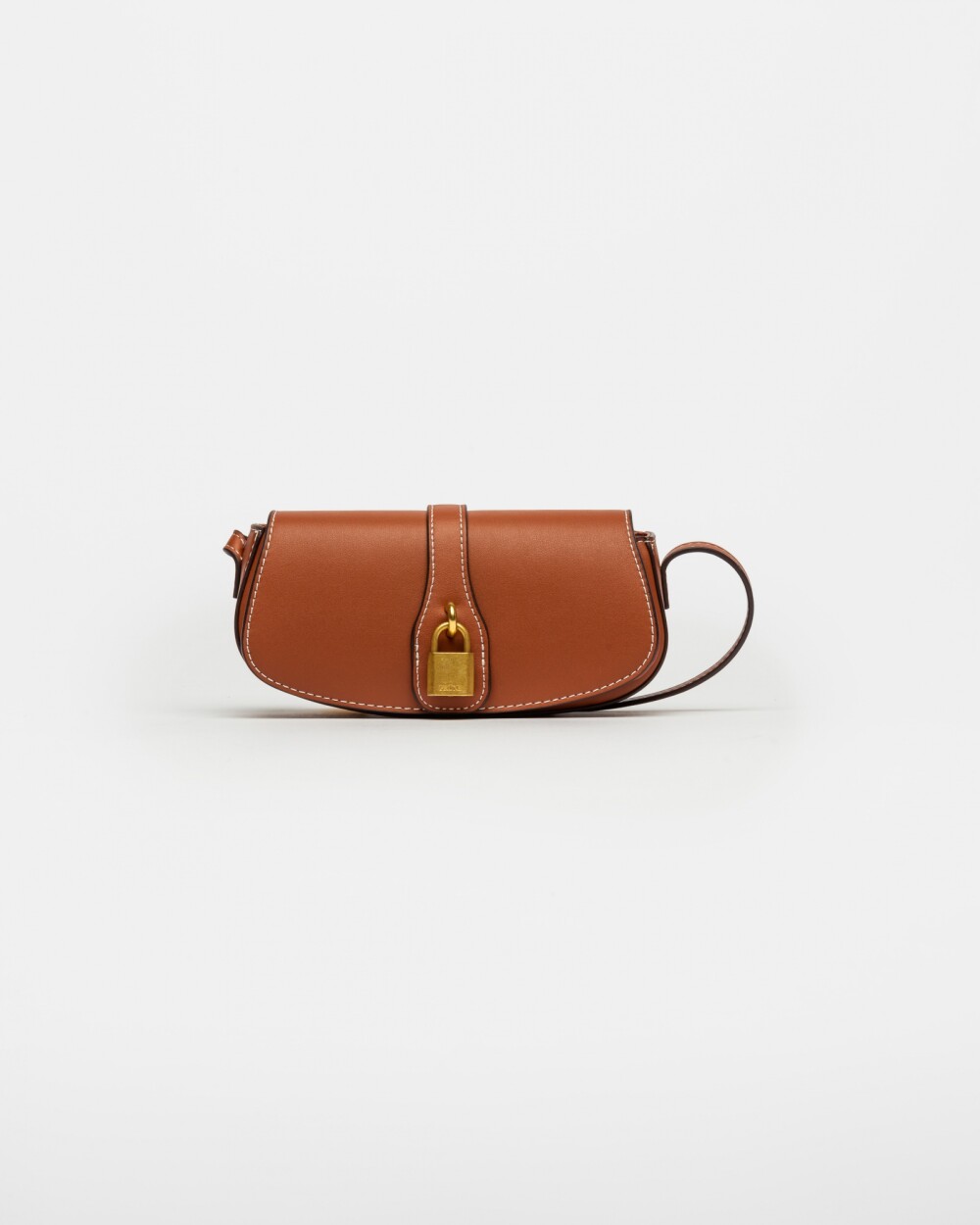 Mini Bag Celina en Efecto Cuero Liso Marron