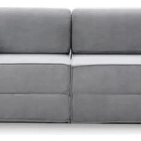 Sofa Sillón Cama Teddy Full Premium 3 Cuerpos Corderoy Gris 1