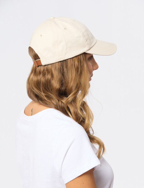 GORRO CON VISERA DE LONA Beige