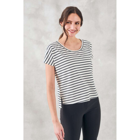 Remera Rayada Negro