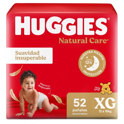 Pañales Huggies Natural Care Talle Xg 52 Uds. Pañales Huggies Natural Care Talle Xg 52 Uds.