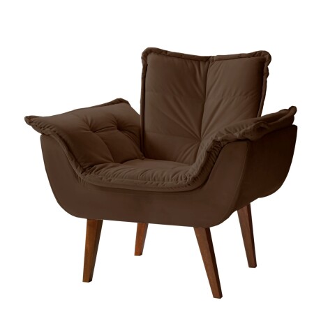 Sillón Butaca Eros Terciopelo 1 cuerpo MARRON