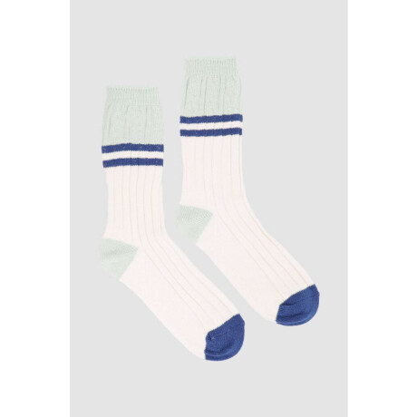 Medias en 3 franjas de color Beige