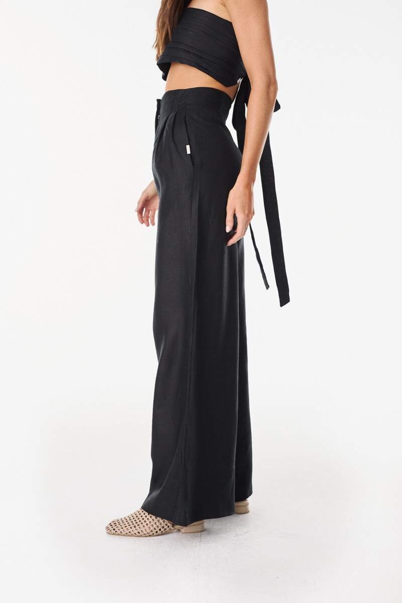 Pantalon Lino Soft Negro