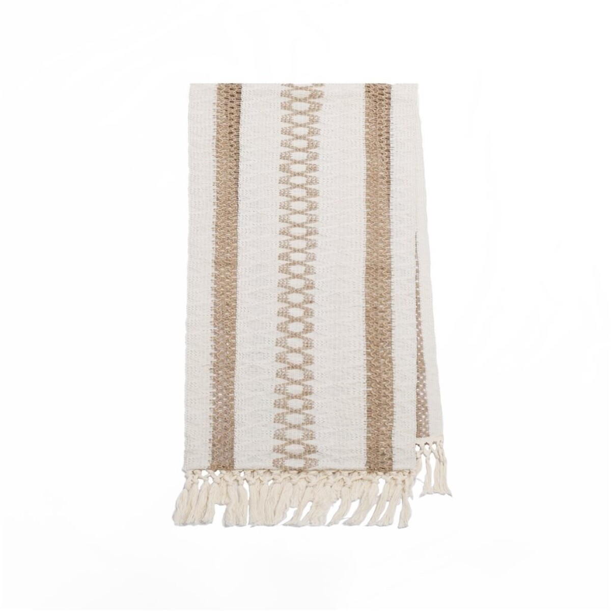 SENDERO 3 LINEAS LINO 30x140CM NATURAL/BLANCO 