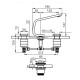 GRIFERIA DE LAVATORIO BIMANDO NIQUEL/CROMO FV BRONCE-ROSE GOLD