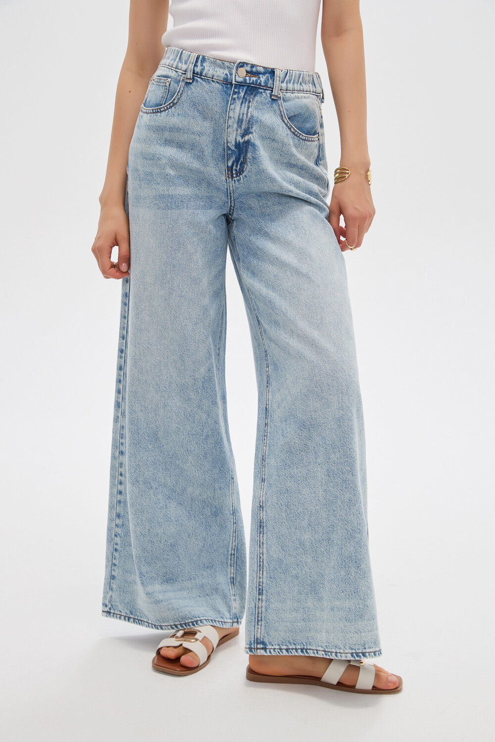 Pantalon Bausea Celeste Grisaceo