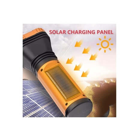 Linterna Con Panel Solar Recargable 5 Modos De Luz Ub 001