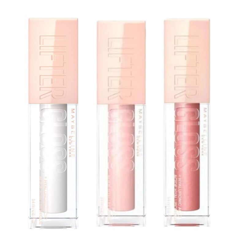 Pack Maybelline Brillo labial Pearl + Gloss Ice + Gloss Moon Pack Maybelline Brillo labial Pearl + Gloss Ice + Gloss Moon