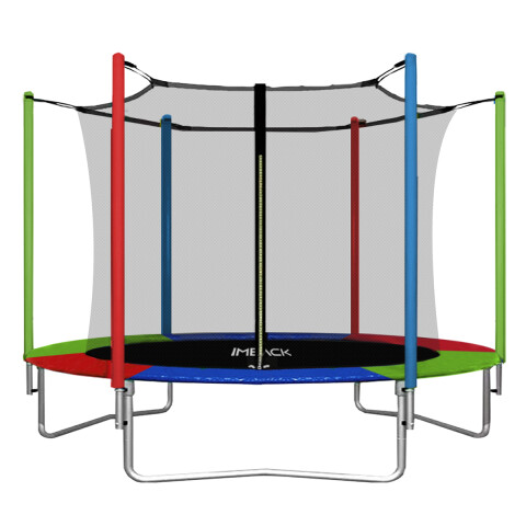Cama Elástica de 2,44 M Trampolín Saltarín Multicolor (Azul, Rojo y Verde) Cama Elástica de 2,44 M Trampolín Saltarín Multicolor (Azul, Rojo y Verde)