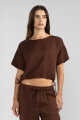 SHORT SLEEVE TOP Chocolate