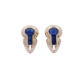 Caravanas oro 18k con zafiros azules cabujón y carré. Caravanas oro 18k con zafiros azules cabujón y carré.