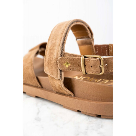 Sandalia Gamuza Camel