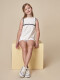 Camiseta Con Detalle De Ondas A Contraste Blanco