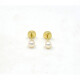 4 a 4,5 mm Abridores en Oro 18 K Con Perlas De Cultivo 4 a 4,5 mm Abridores en Oro 18 K Con Perlas De Cultivo
