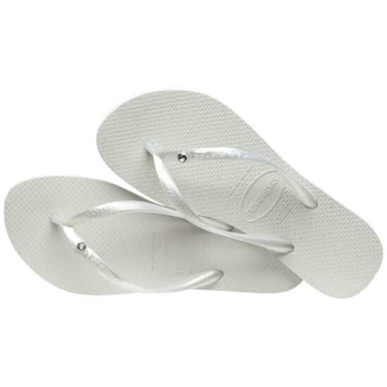 Ojotas Havaianas Slim Crystal Swarovski II Blanco