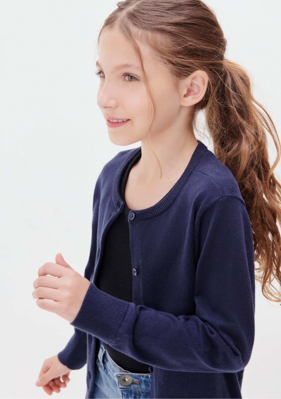 CARDIGAN FEM AZUL OSCURO