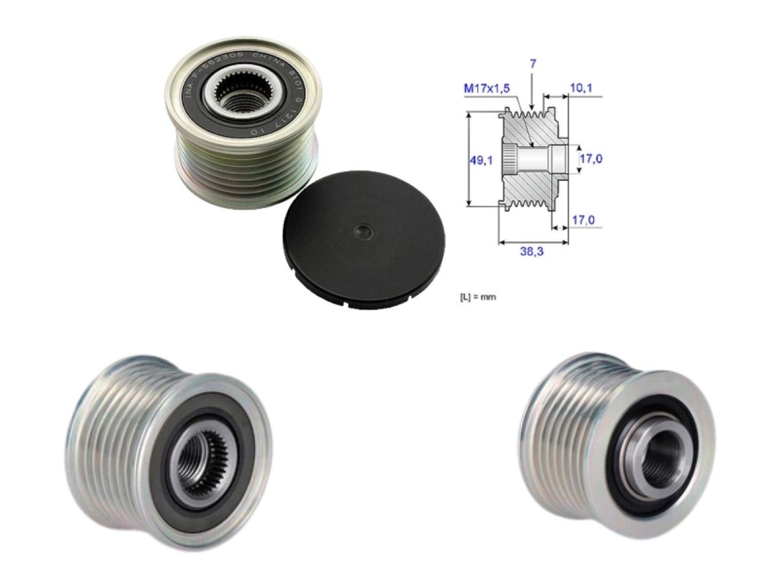 Polea Alternador Marcha Libre Mercedes Benz Vito 111Cdi (W447) Renault Master 13-25 