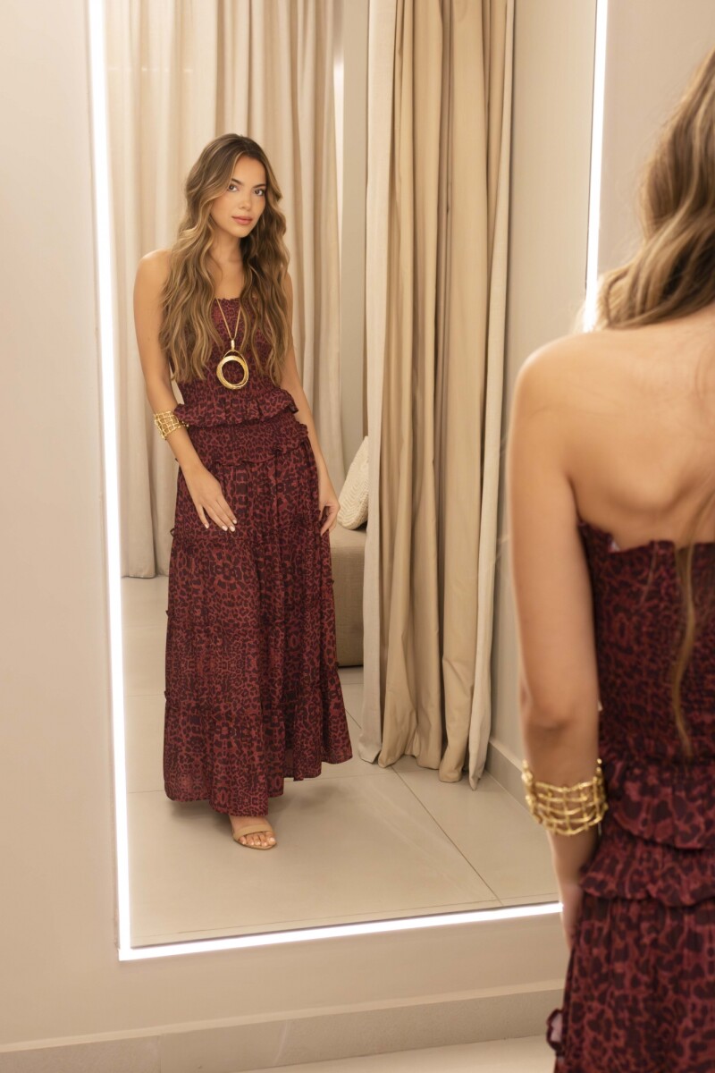 TOP MAR ROUGE WILD CHEETAH TOP MAR ROUGE WILD CHEETAH