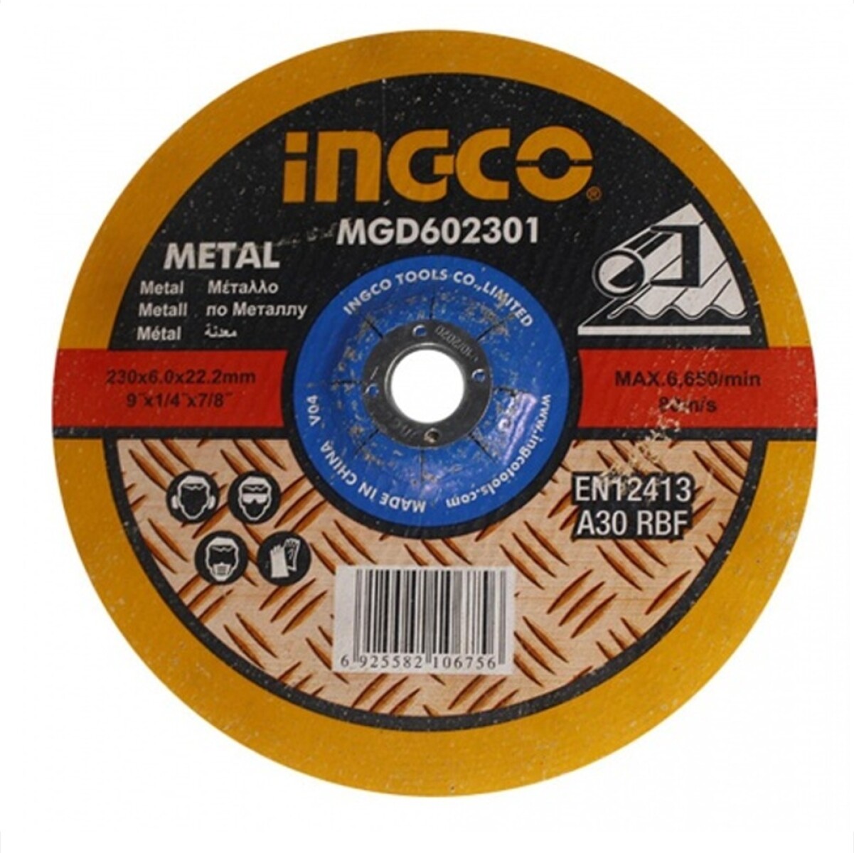 Disco Desbaste 9" X 6mm Mgd602301 Ingco 