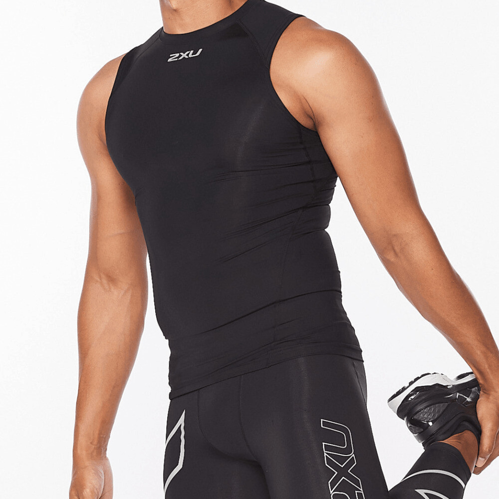 Core Compression Sleeveless - Hombre Black/silver