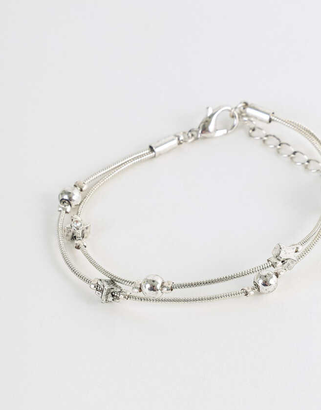Pulseras Flexibles Bañada en Plata Pulsera Bañada En Plata - Plateado
