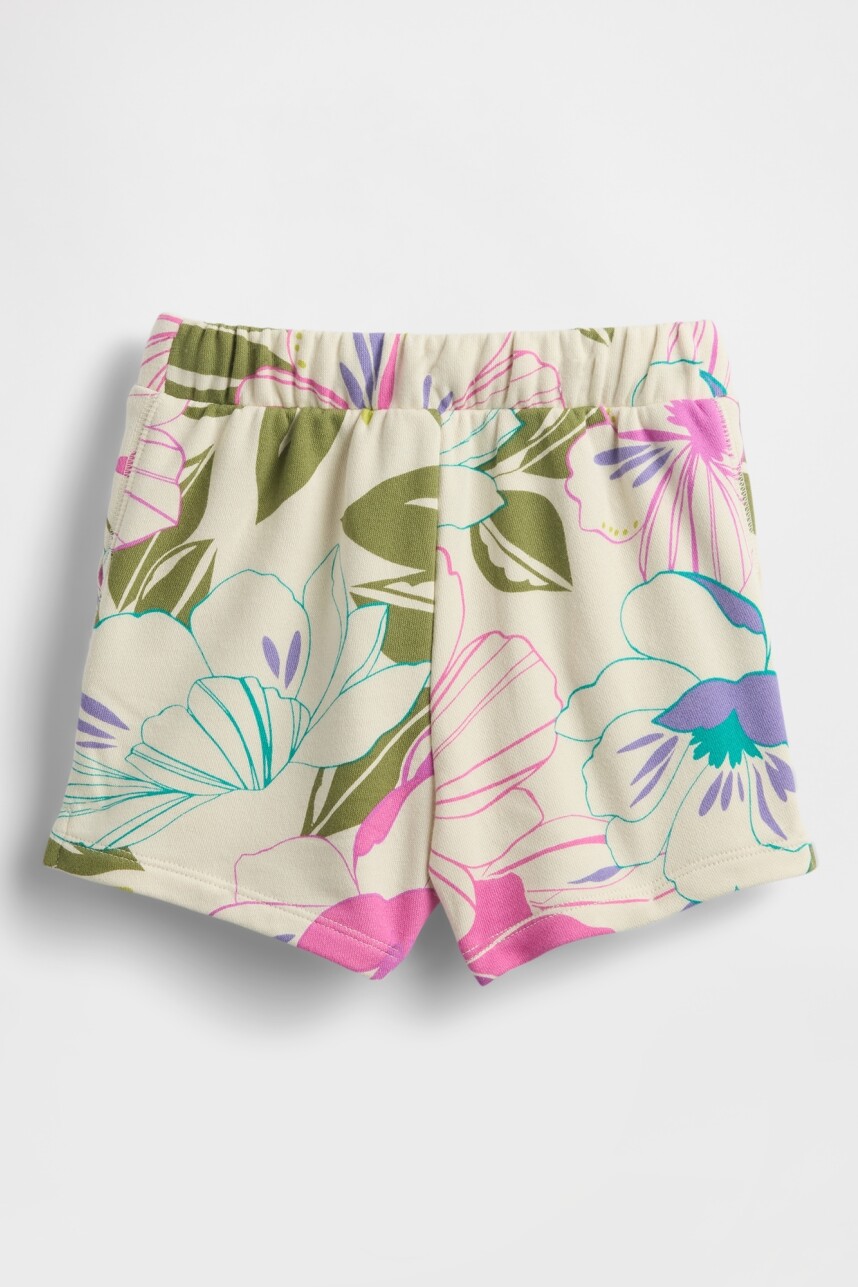 Short Sin Felpa Logo Gap Toddler Niña Tropical Floral