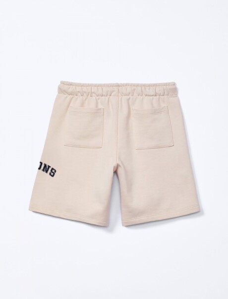 BERMUDA INFANTIL CON ESTAMPA BEIGE