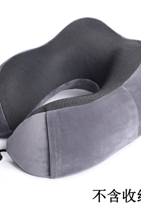 Almohada De Viaje Para Cuello Con Memoria Gris
