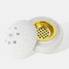 QUEMADOR BLANCO P/INCIENSO 3Pzas 8.5X7.5CM Unica