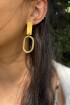 Mini Oval Earrings Dorado