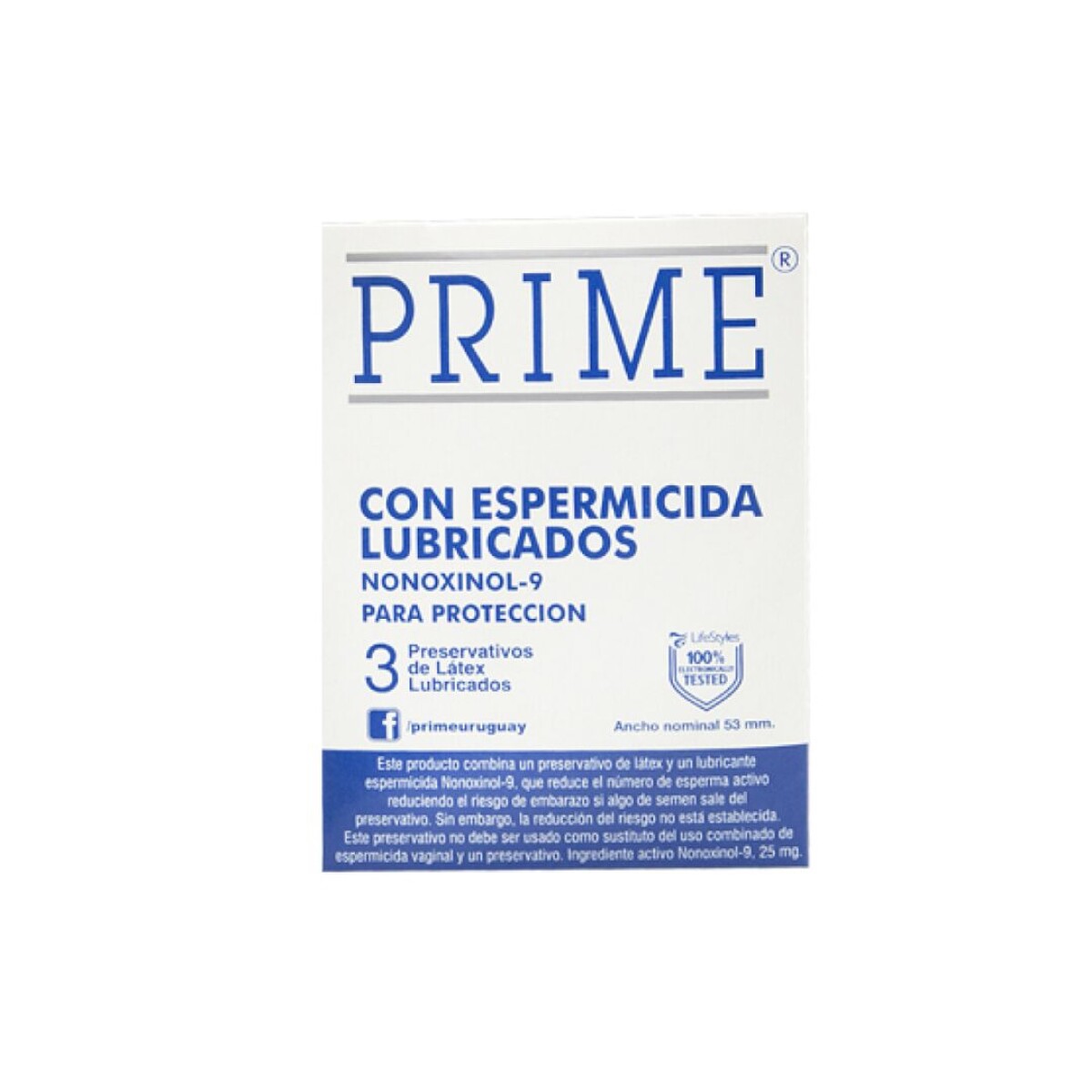 Preservativos Prime x3 - Espermicida 