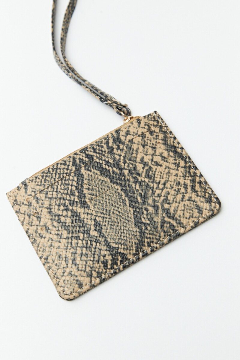BILLETERA SNAKE Beige