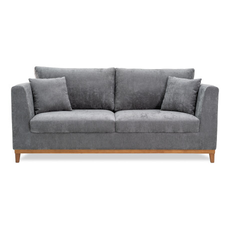 Sofá Belfast - Tela Microfibra - 3 cuerpos 2222 (Grafito)