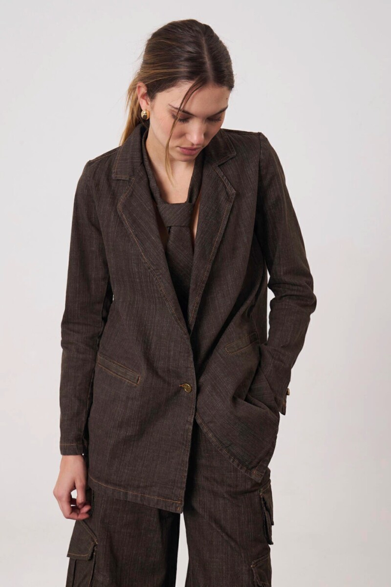 BLAZER PIEL Marron
