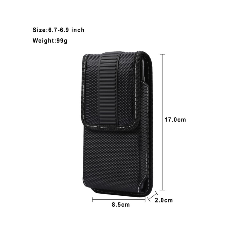 Estuche vertical para cinto con clip color negro Estuche Vertical Para Cinto Con Clip Color Negro
