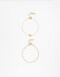Pulseras Flexibles Sets Metal Pulsera Flexible Set Corazón Metal - Dorado