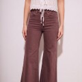 Imagen de Flare Wide Leg Lavado - Burdeos