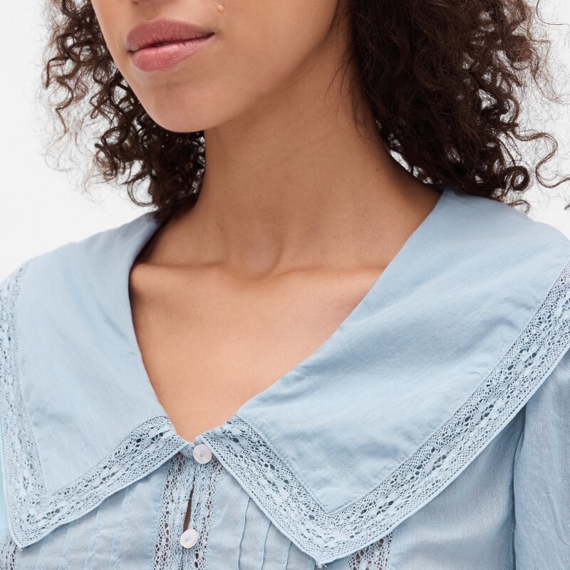 LS LACE EDGE SAILOR COLLAR NEW ENGLAND SKY
