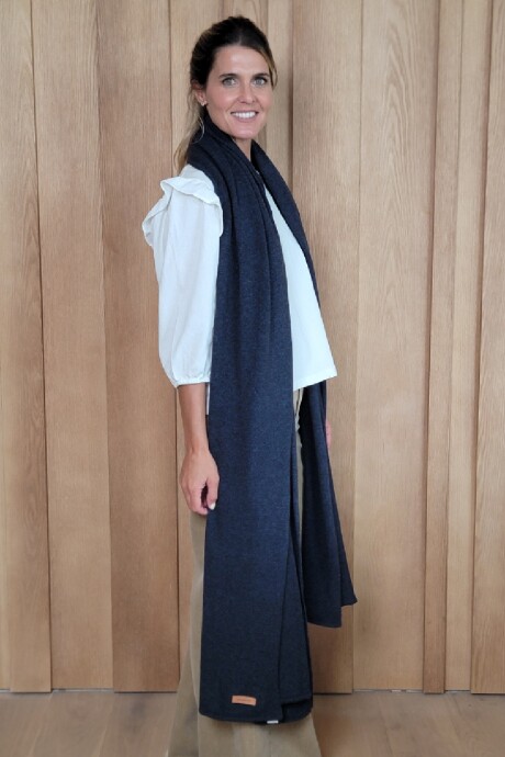 Bufandón Burdeos Azul