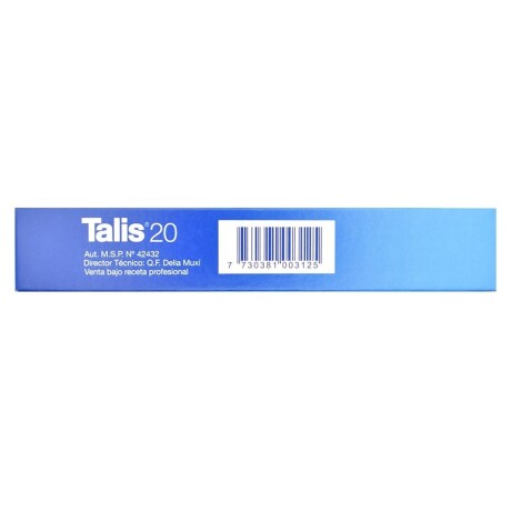 Talis 20 mg x 2 Comprimidos Masticables Acción Rápida TALIS 20 MG 2 COMPRIMIDOS MASTICABLES
