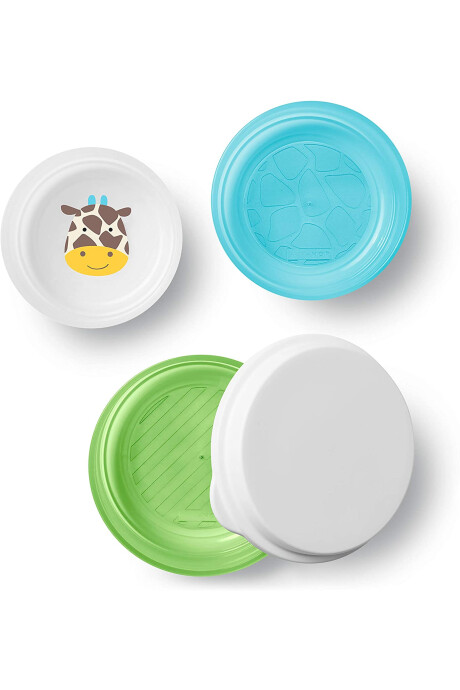 Set 3 bowls apilables con antideslizante diseño jirafa 0