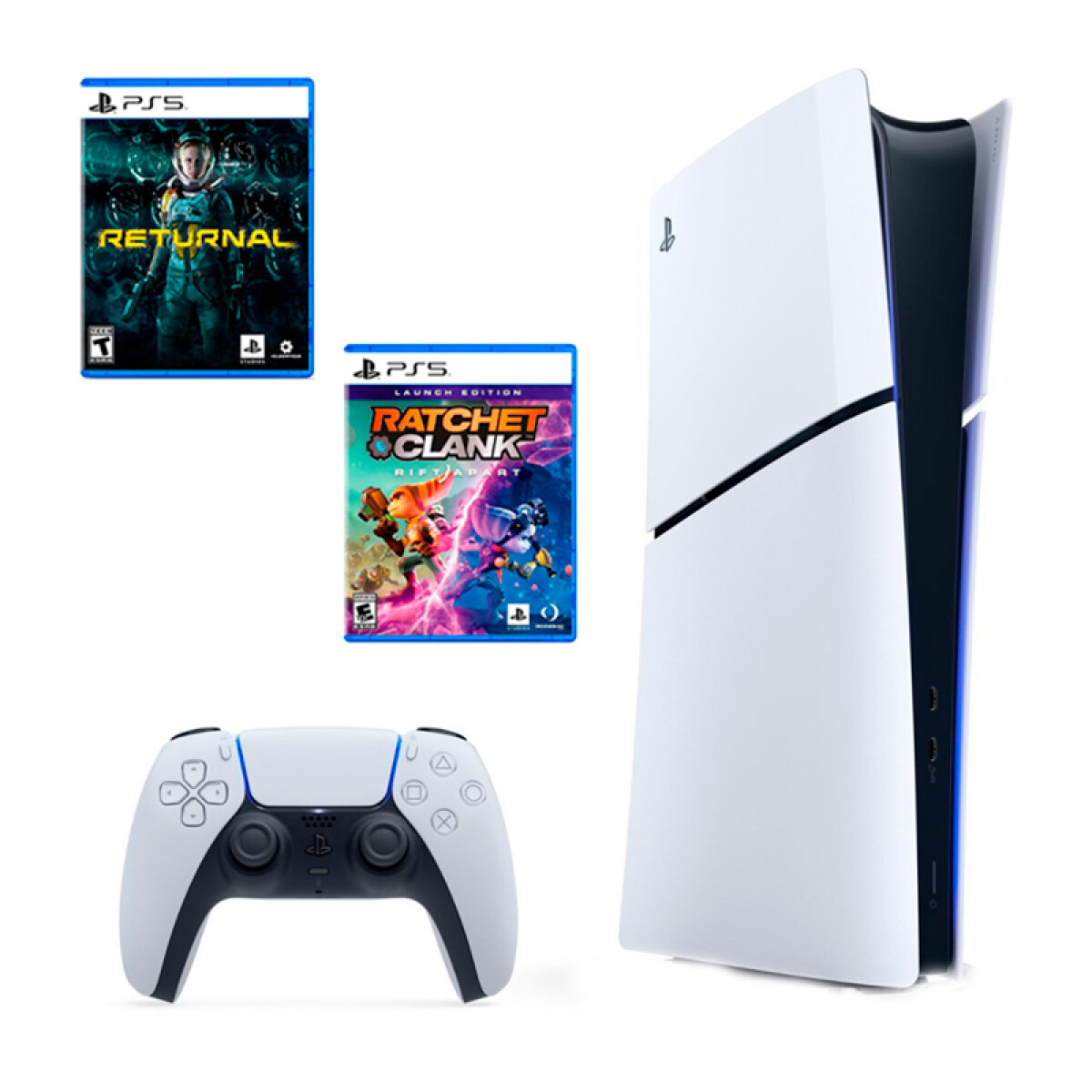 Consola PS5 PlayStation 5 Digital Sony Slim + 2 Juegos 